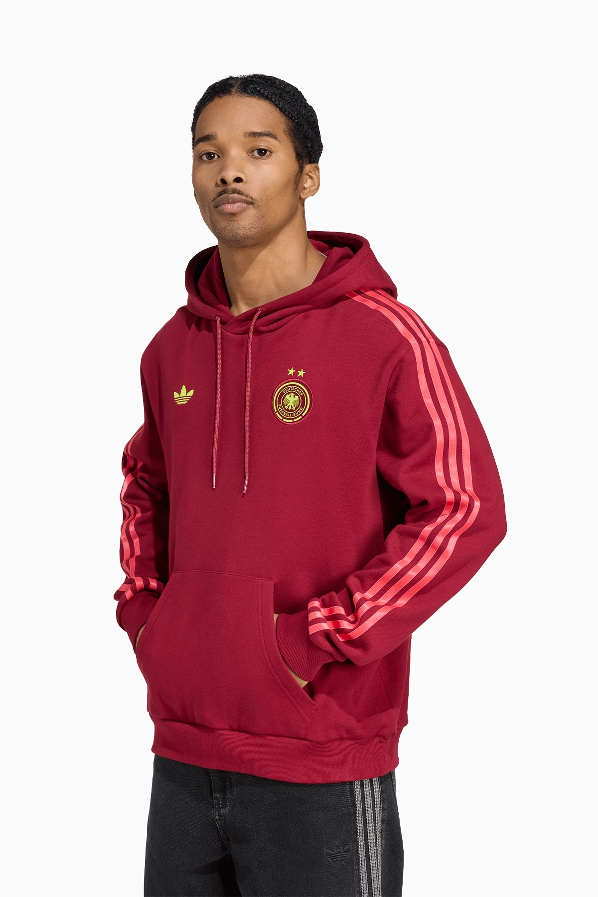 Bluza z kapturem Reprezentacji Niemiec adidas 2025 Track - Bordowy