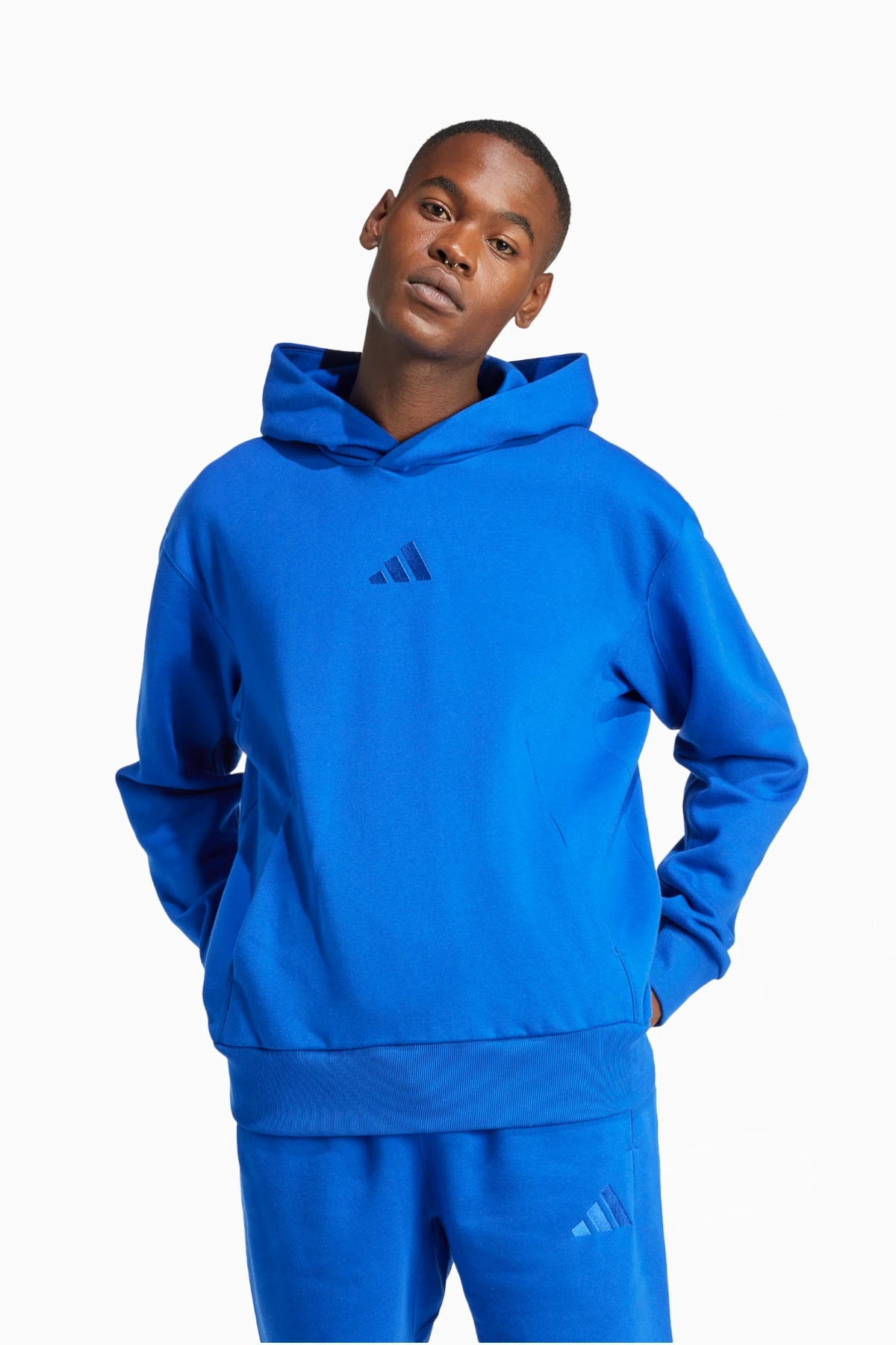 Bluza z kapturem adidas All SZN Fleece - Niebieski