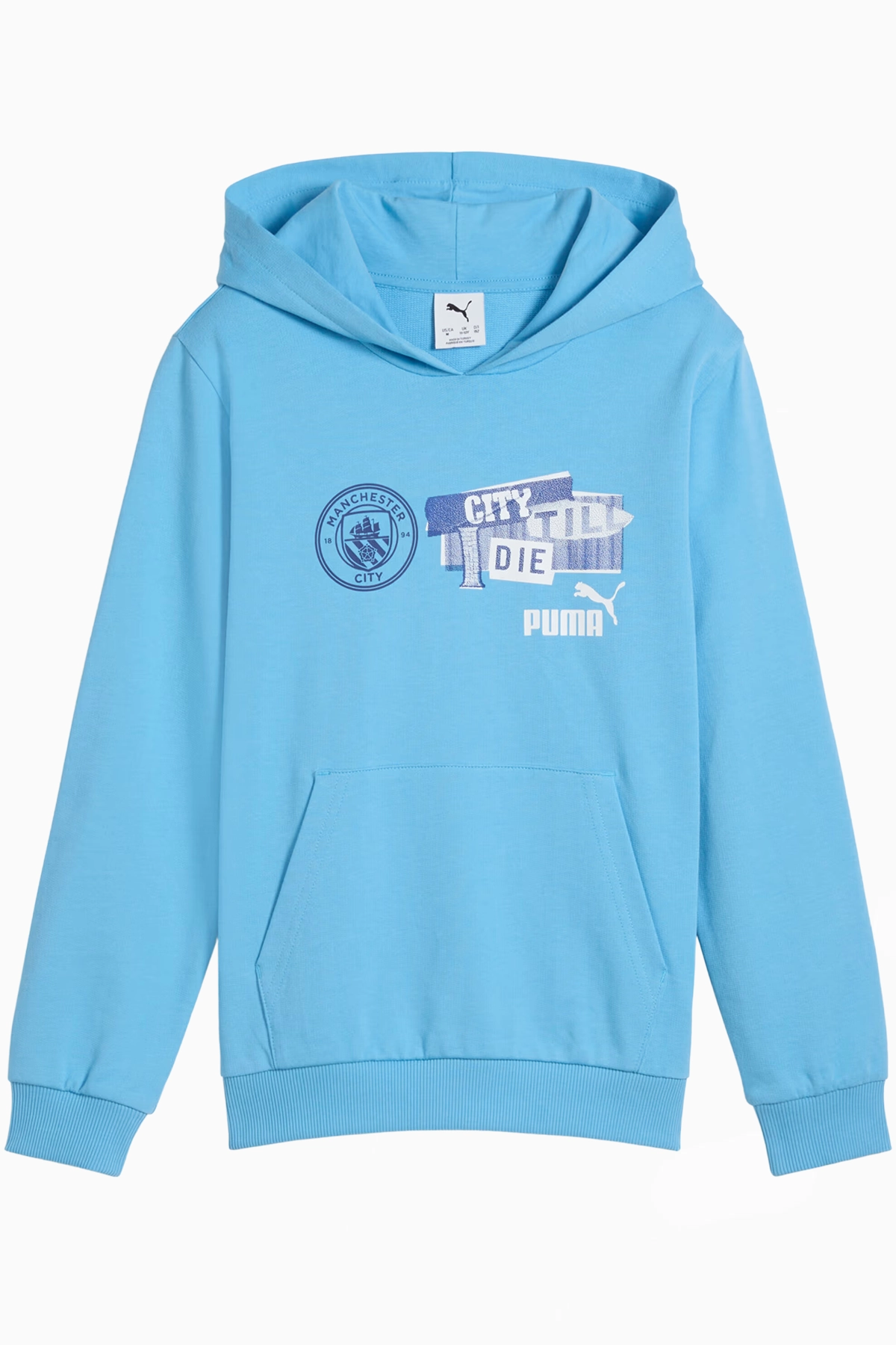 Bluza z kapturem Puma Manchester City 24/25 ftblNRGY Junior - Błękitny
