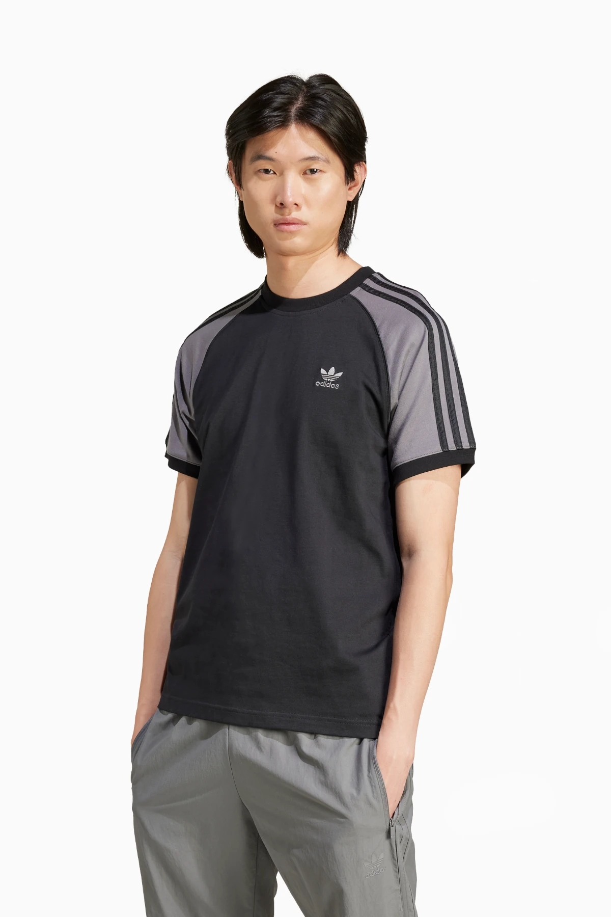 Koszulka adidas Colourblocked 3-Stripes - Czarny