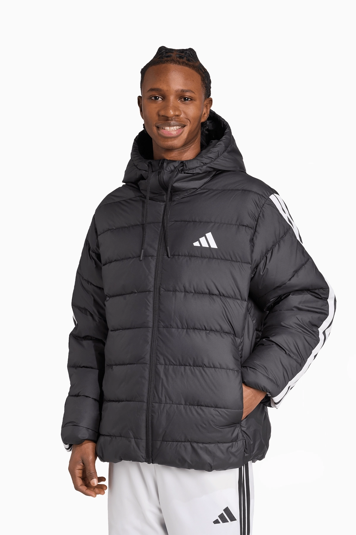 Kurtka adidas Essentials CLIMAWARM 3-Stripes Synthetic Down - Czarny