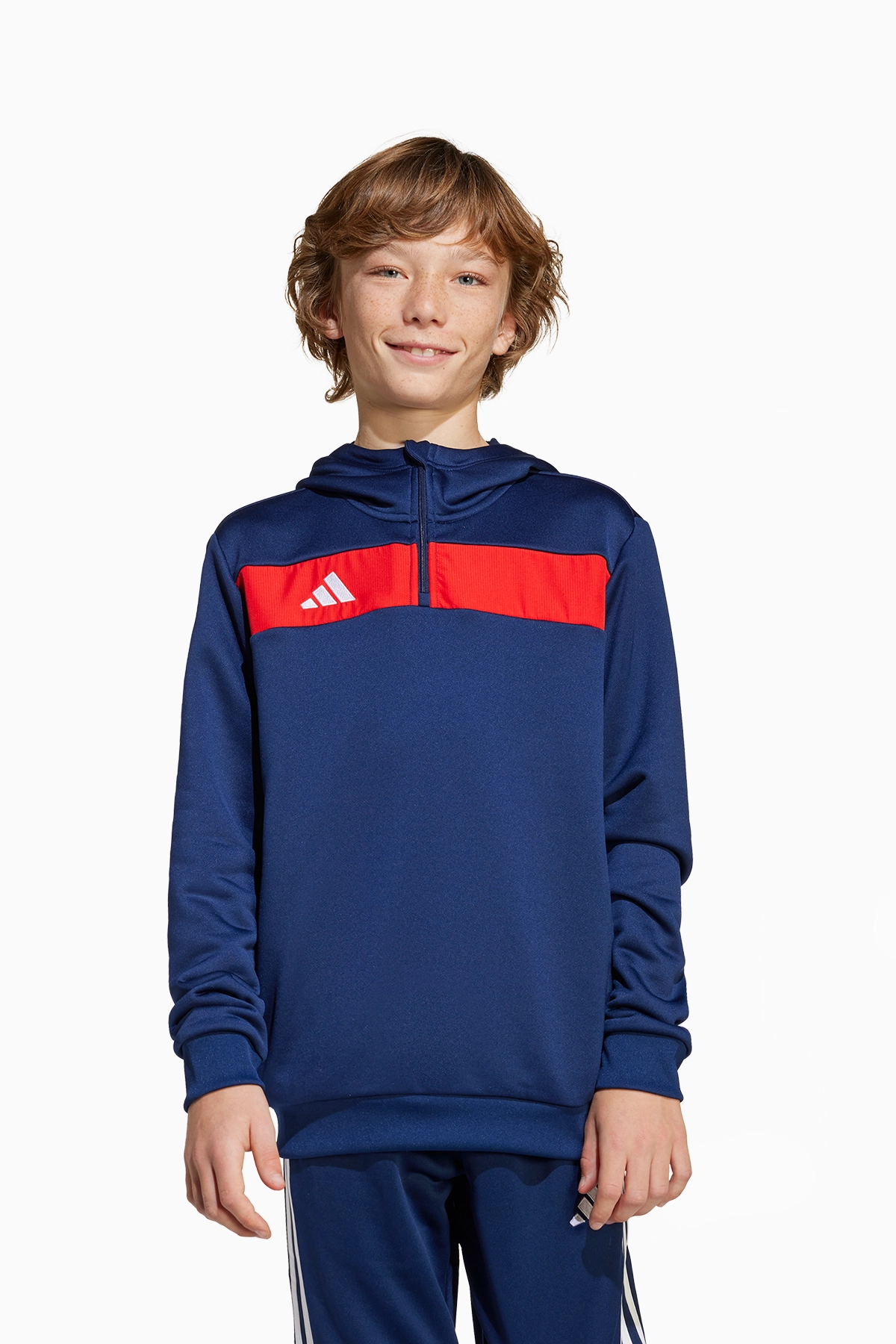 Bluza z kapturem adidas Tiro 25 Essentials Sweat Junior - Granatowy
