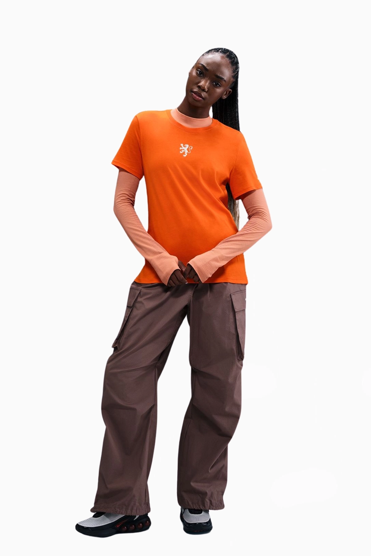 Koszulka Reprezentacji Holandii Nike 2025 Crest Tee Damska - Pomarańczowy