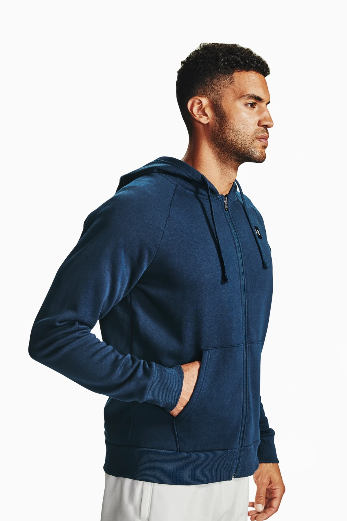 Bluza z kapturem Under Armour Fleece FZ - Granatowy