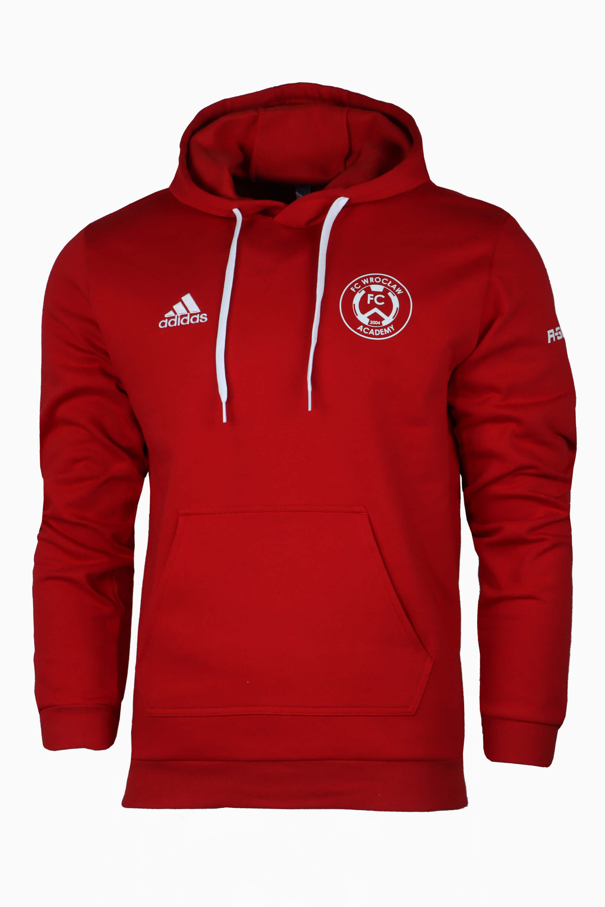 Bluza z kapturem adidas FC Wrocław Academy 23/24 Sweat - Czerwony