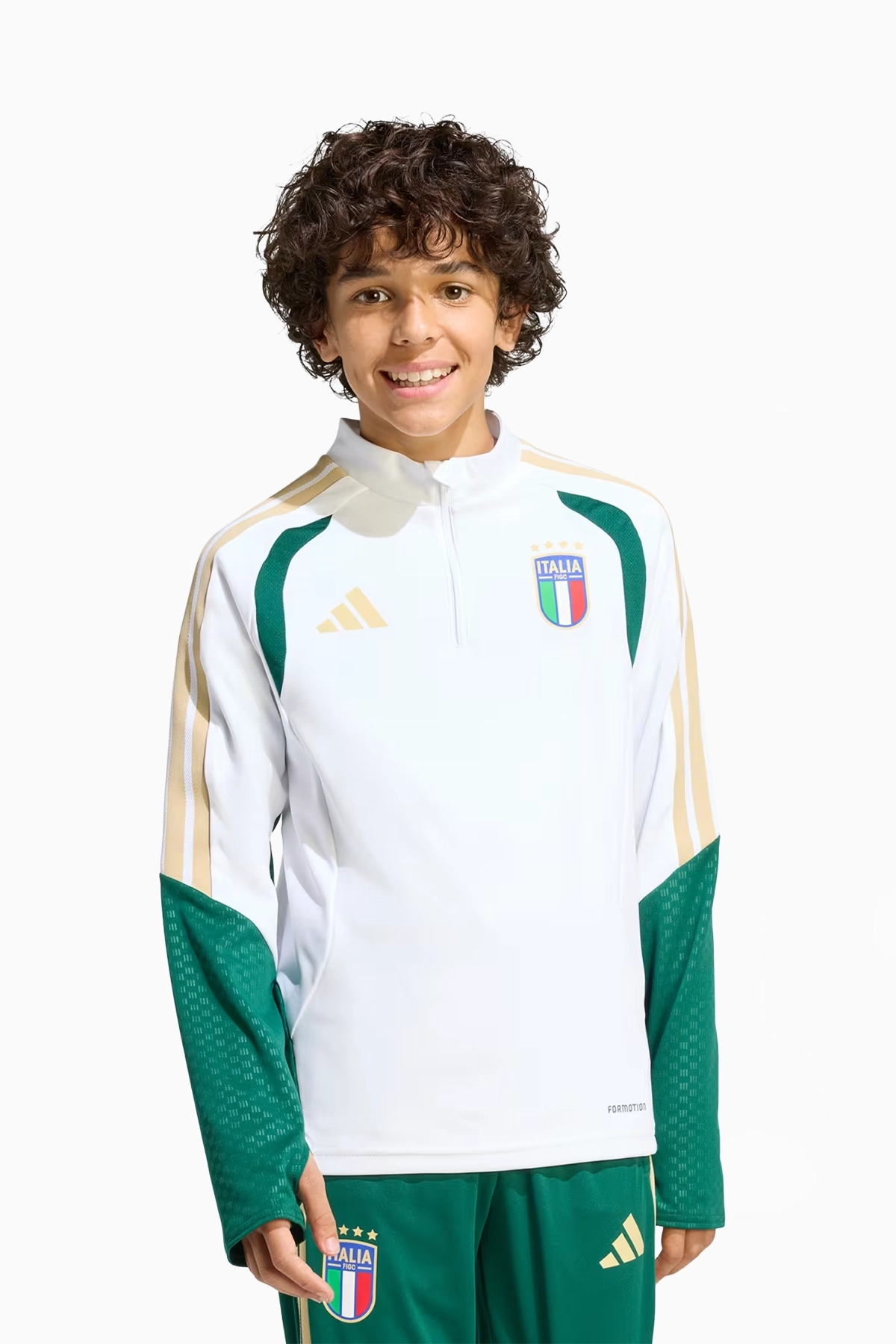 Bluza Reprezentacji Włoch adidas 2026 Tiro Training Top Junior - Biały