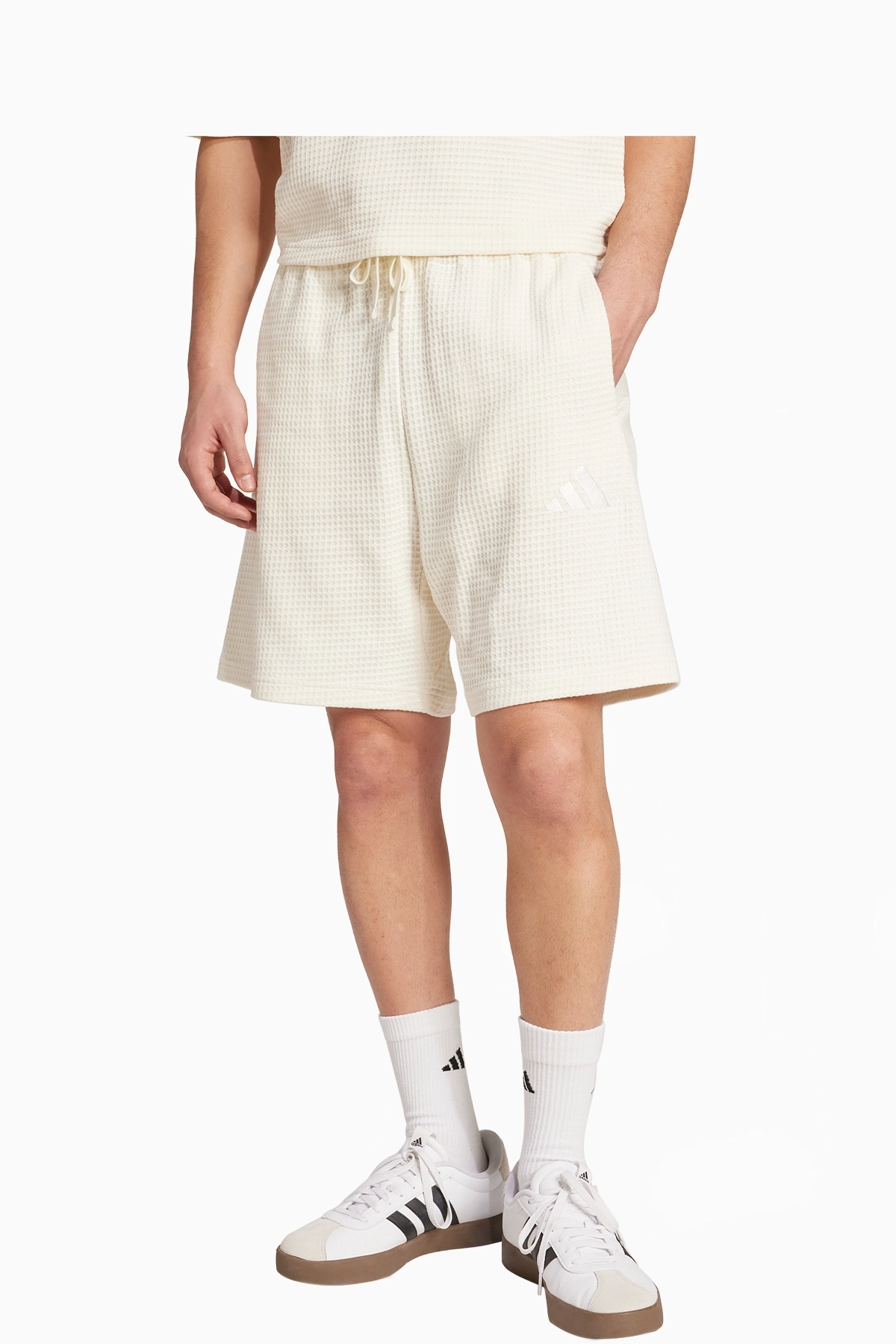 Spodenki adidas All SZN Waffle Knit 7-Inch - Biały