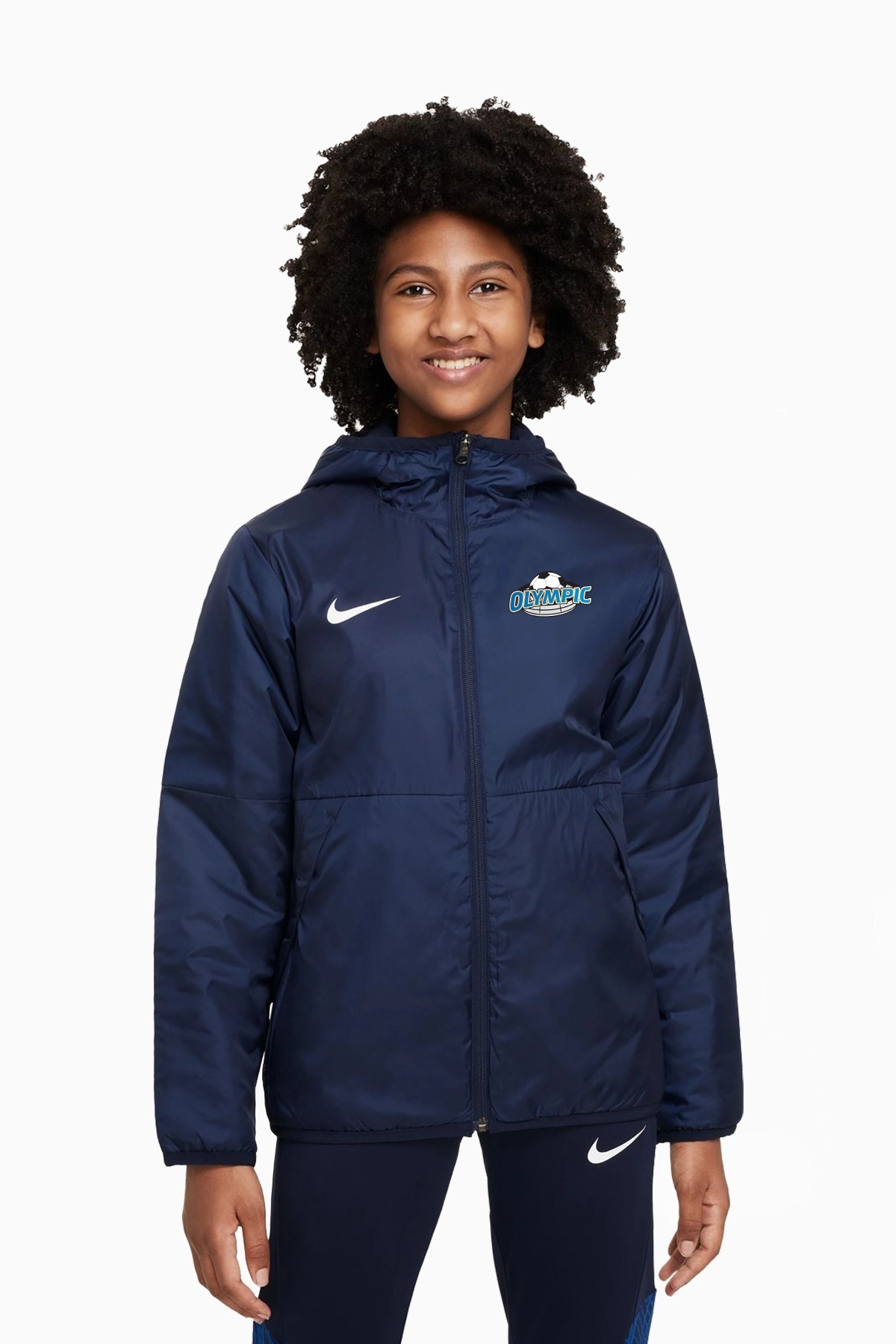 Kurtka Nike Olympic Wrocław 23/24 Therma Repel Park 20 Junior - Granatowy