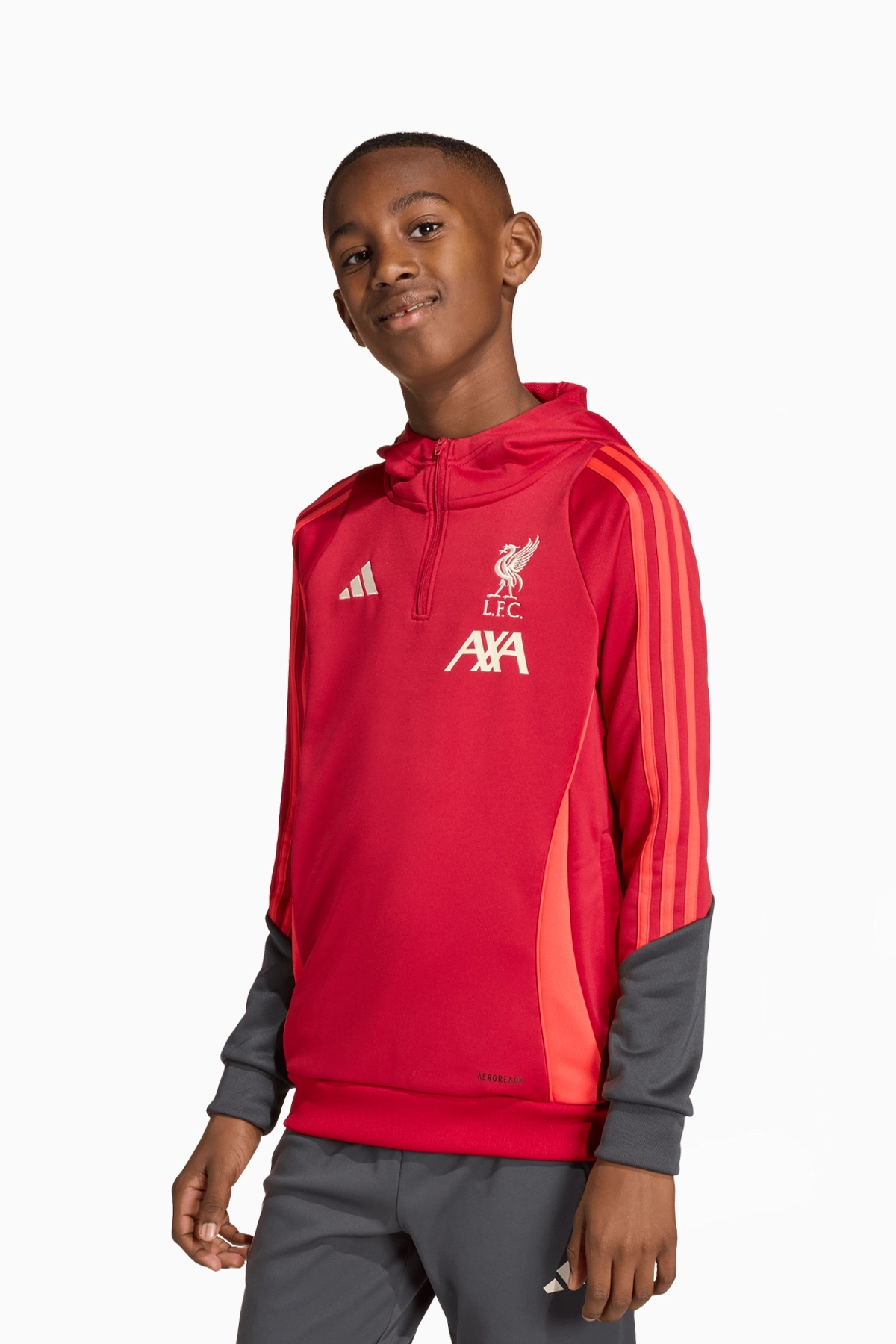 Bluza z kapturem adidas Liverpool FC 25/26 Competition Training Junior - Czerwony