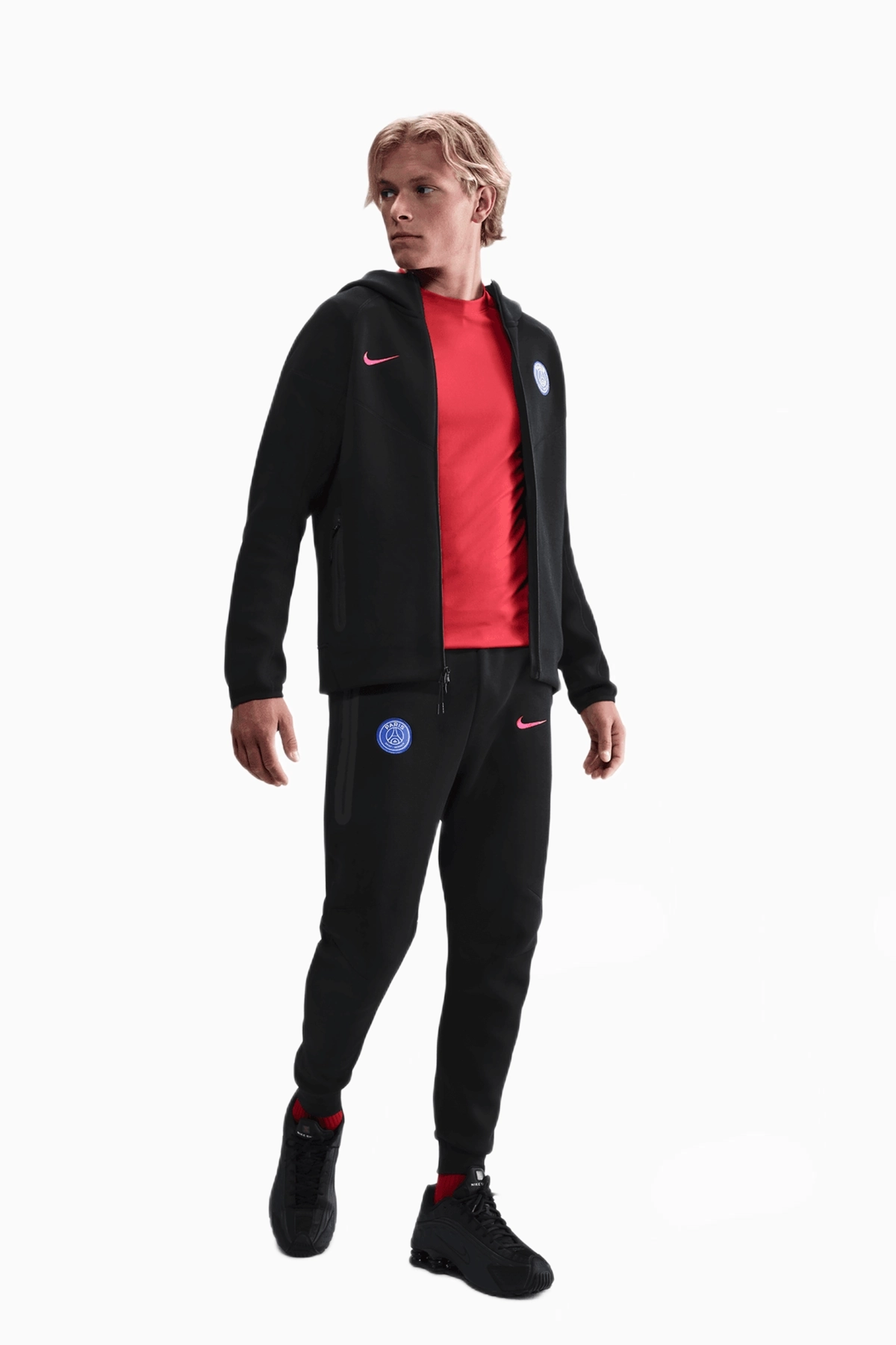 Bluza z kapturem Nike PSG 25/26 Tech Windrunner - Czarny