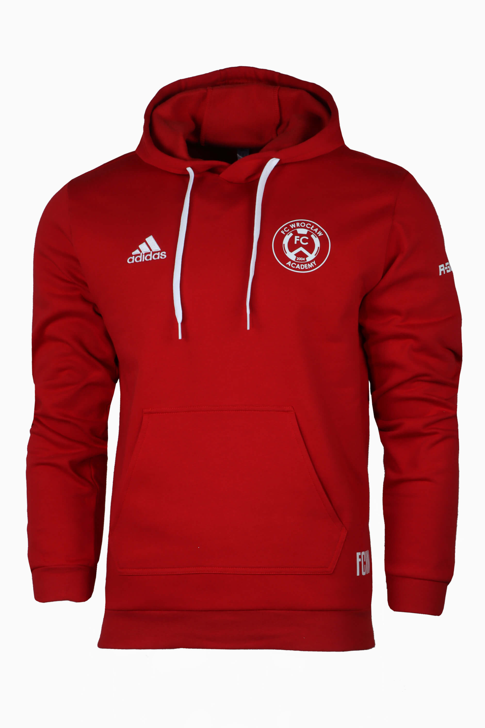 Bluza z kapturem adidas FC Wrocław Academy 23/24 Sweat Junior - Czerwony