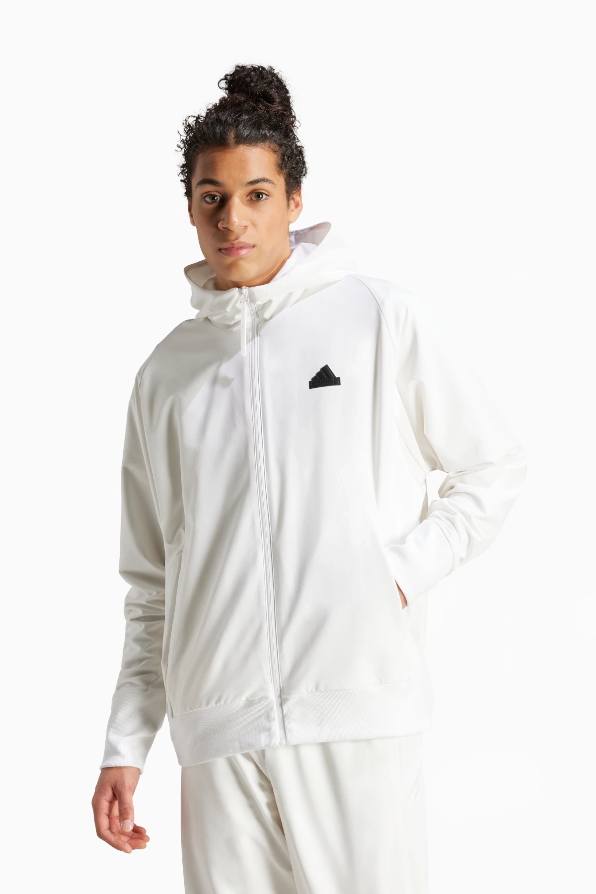 Bluza z kapturem adidas Z.N.E. Woven FZ - Biały