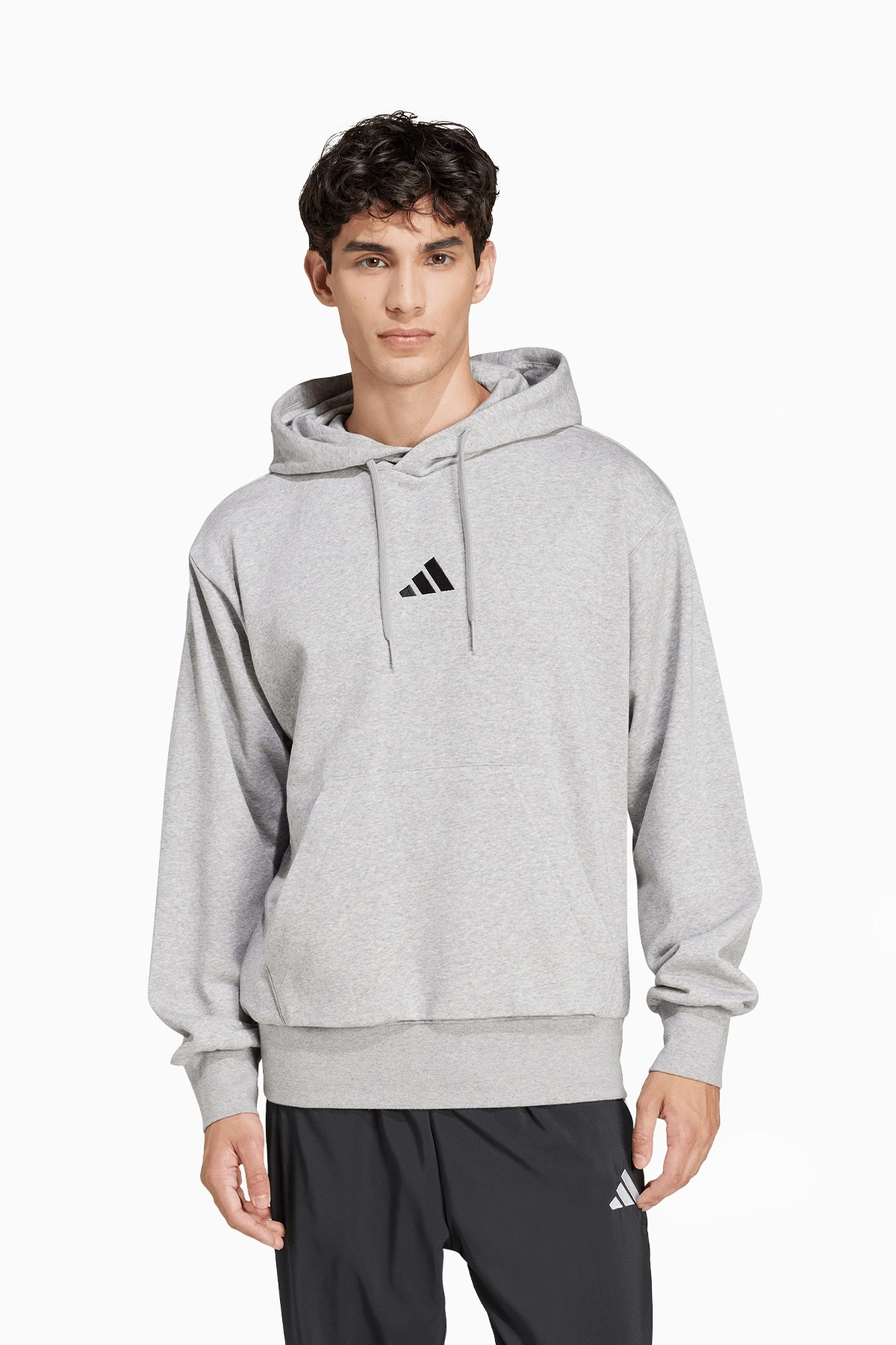 Bluza z kapturem adidas Essentials Feelcozy Fleece - Szary