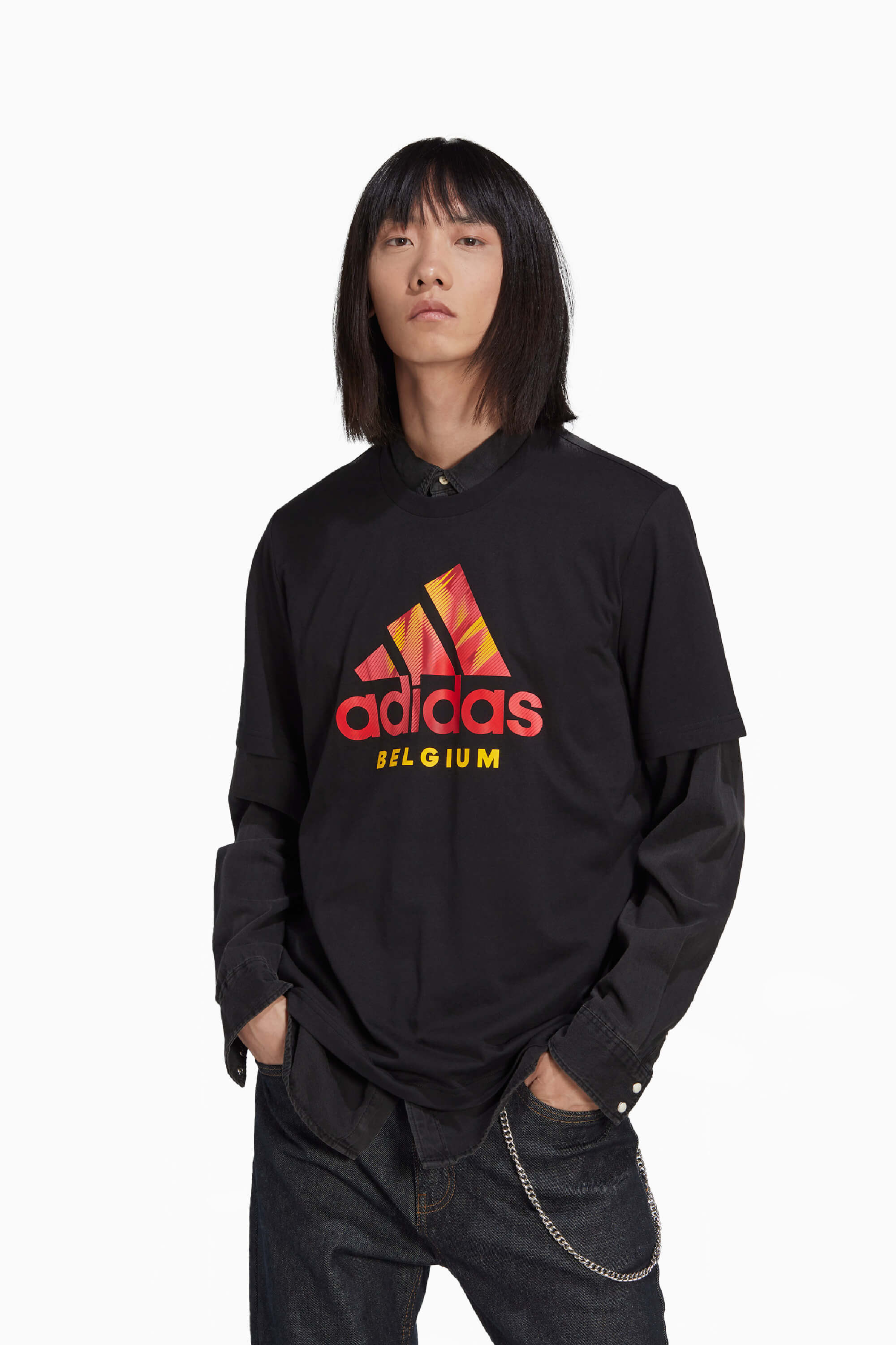 Koszulka Reprezentacji Belgii adidas 2022 Graphic Tee - Czarny