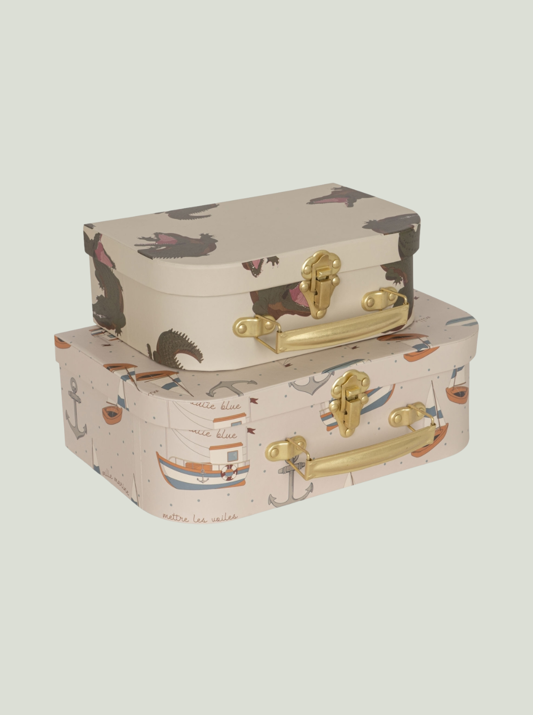 Mini walizka CROCODILE KONGES SLØJD - zestaw 2 sztuk