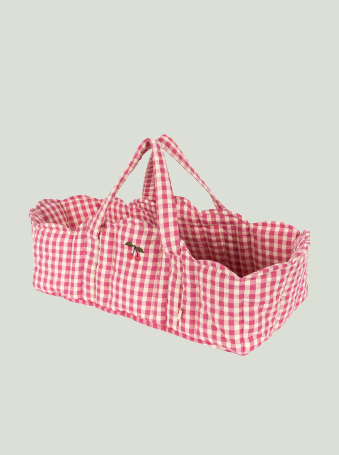 Materiałowe łóżeczko dla laki BUBBLEGUM CHECK Konges Sløjd