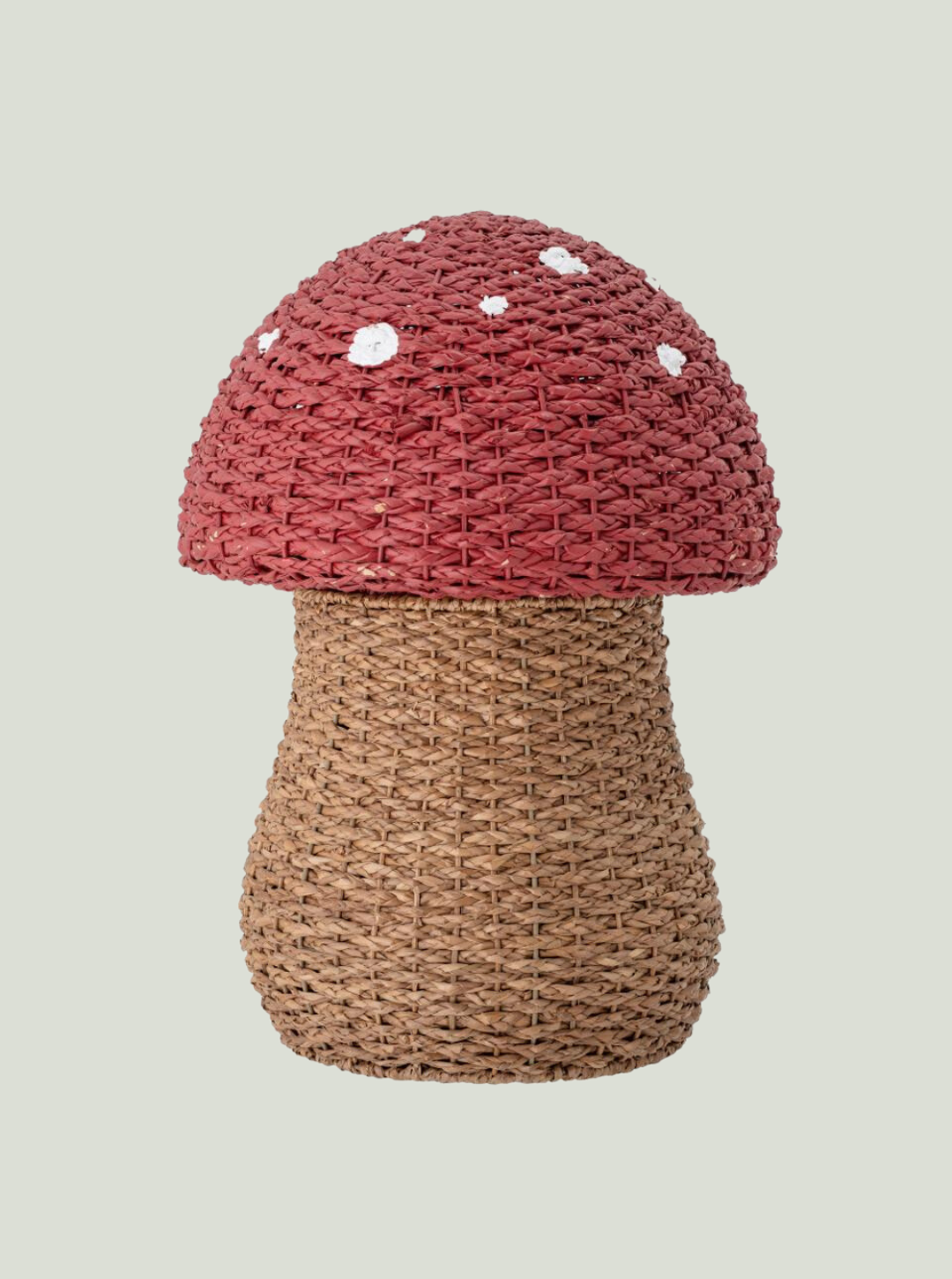 Kosz Corintha z pokrywką, czerwony, trawa morska Bloomingville MINI