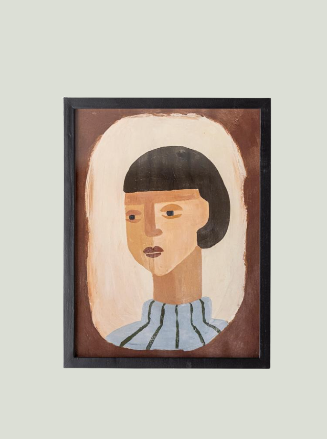 Ilustracja Amanda z ramą, brązowa, jodła Bloomingville