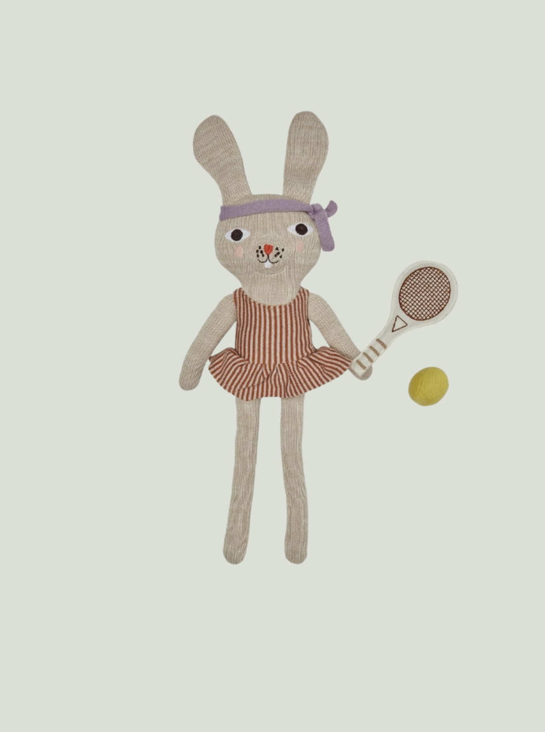 Maskotka Miew Rabbit Tennis Doll Light Brown Melange OYOY Mini