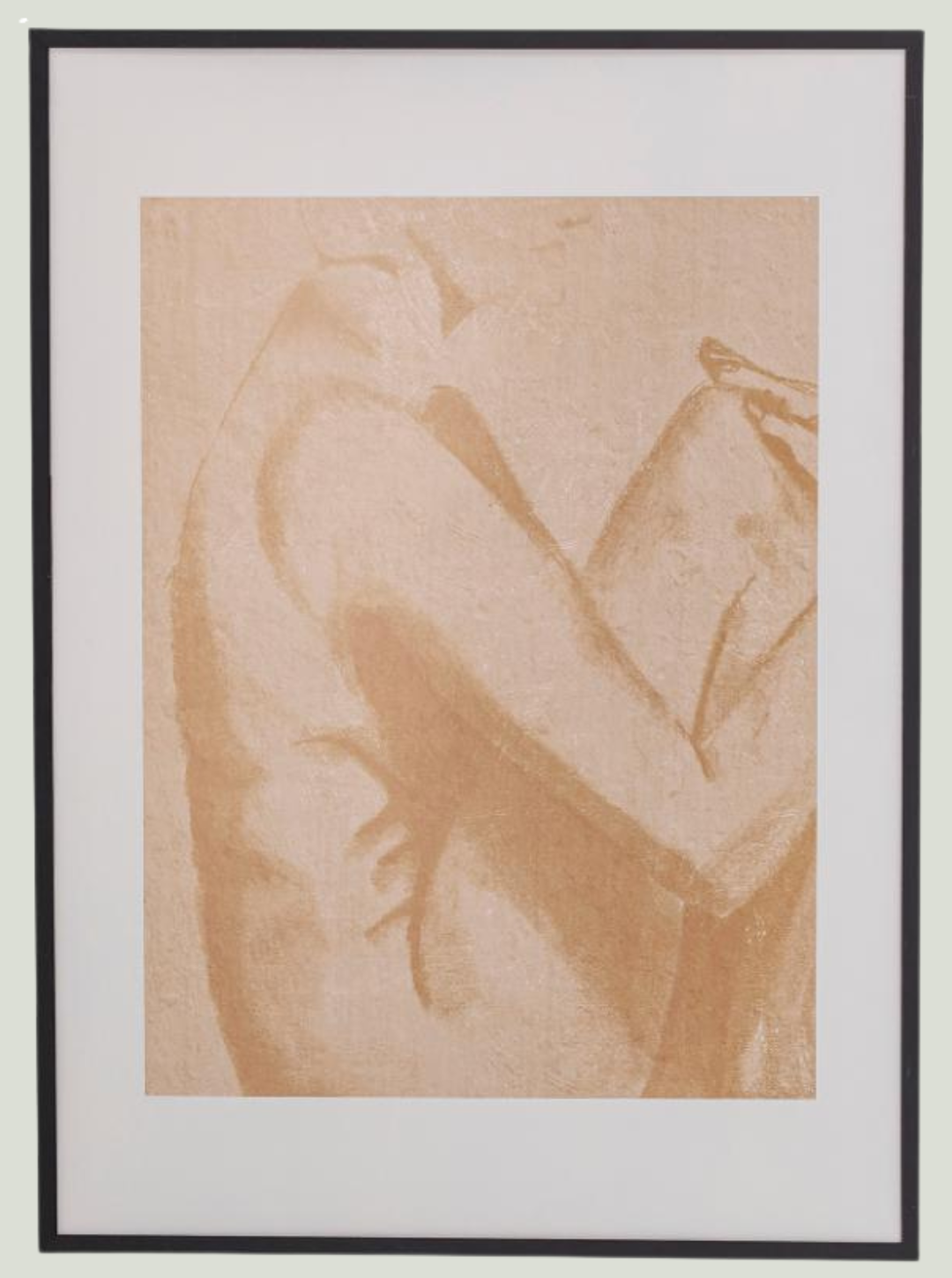 lustracja Marionn z ramką, czarna, sosna Bloomingville