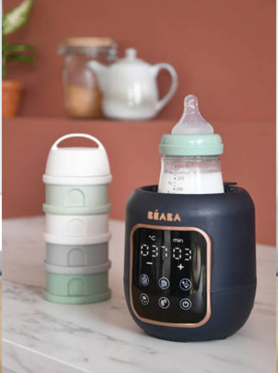 Beaba Wielofunkcyjny podgrzewacz i sterylizator parowy do butelek i słoiczków 5w1 Multi Milk Night blue