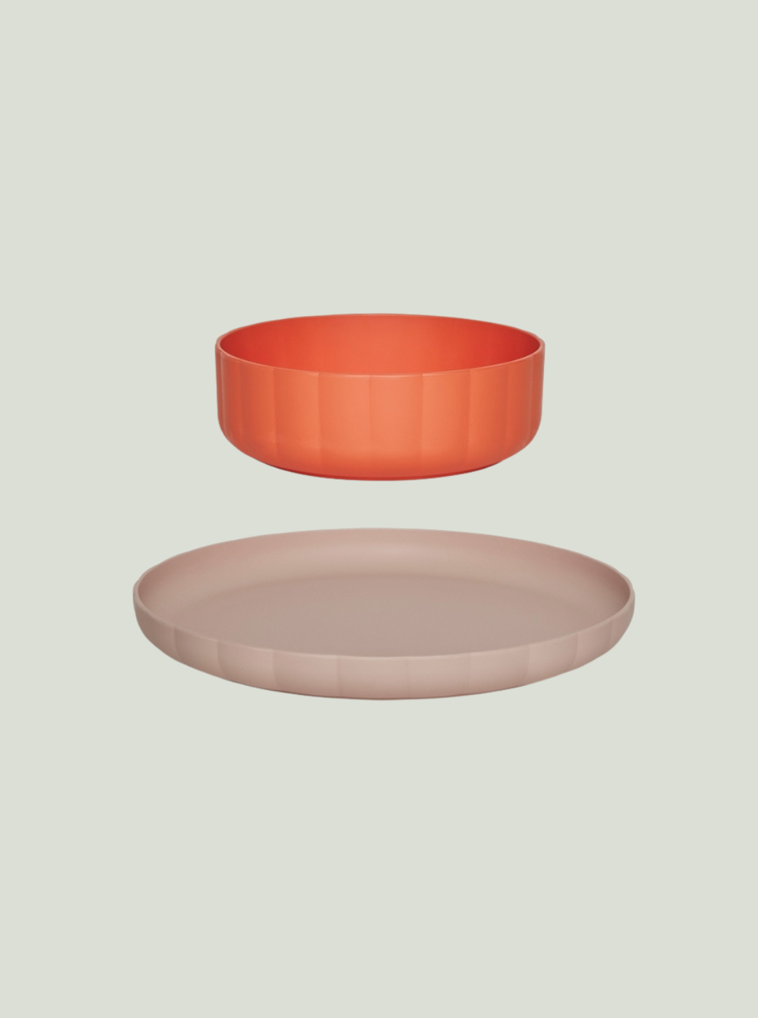 Talerz i miska Pullo Rose / Apricot – zestaw 2 szt OYOY Mini