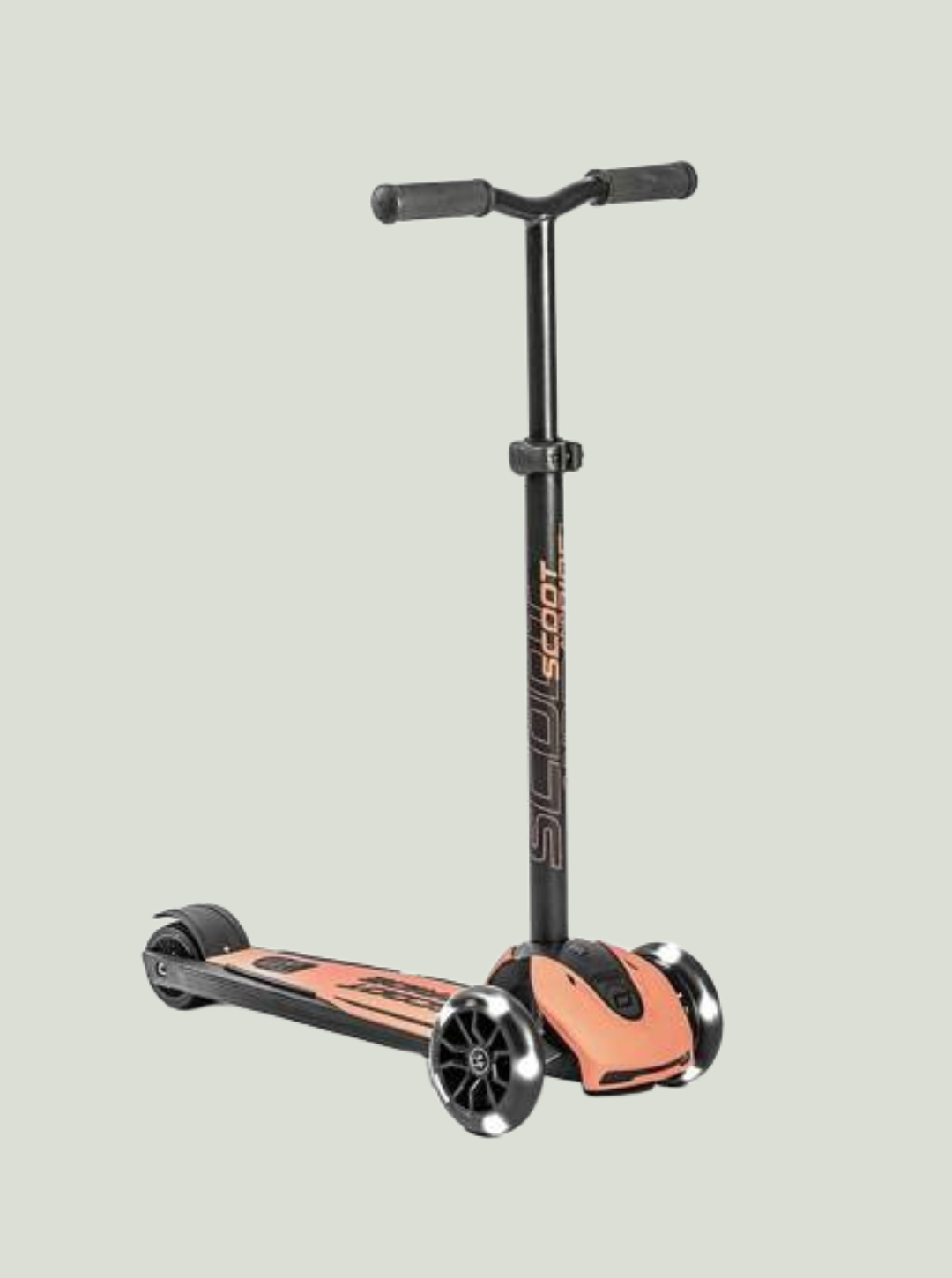 SCOOT & RIDE Highwaykick 5 LED Hulajnoga trójkołowa balansowa ze świecącymi kółkami 5+ Peach