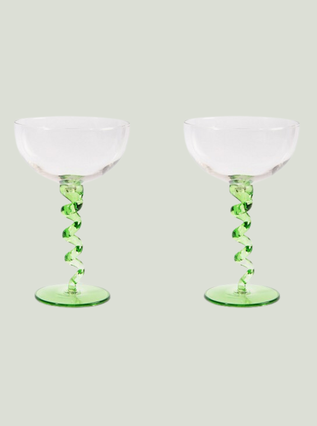 Puchar deserowy Coupe spiral green 2 sztuk - &klevering