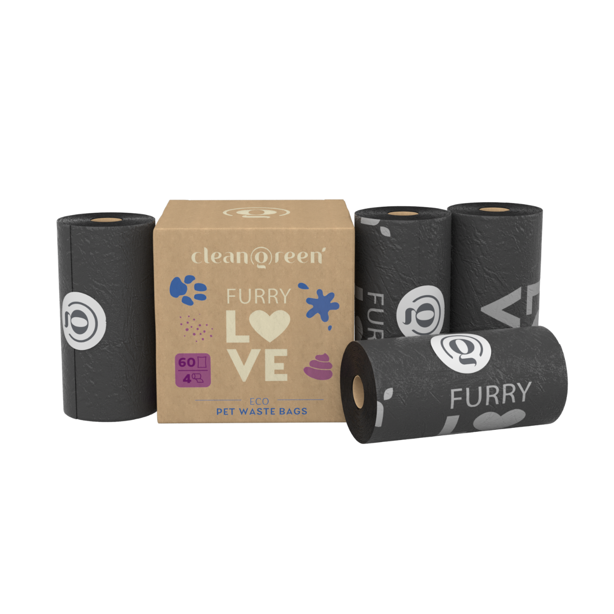 biodegradowalne worki na psie odchody, 60 szt.