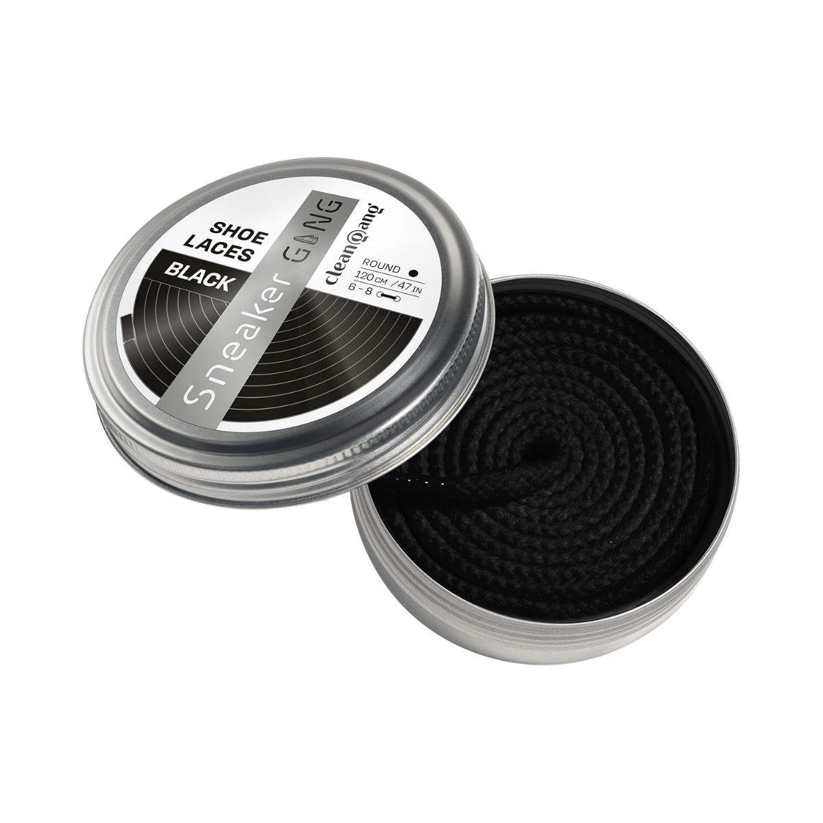 sznurowadła czarne okrągłe