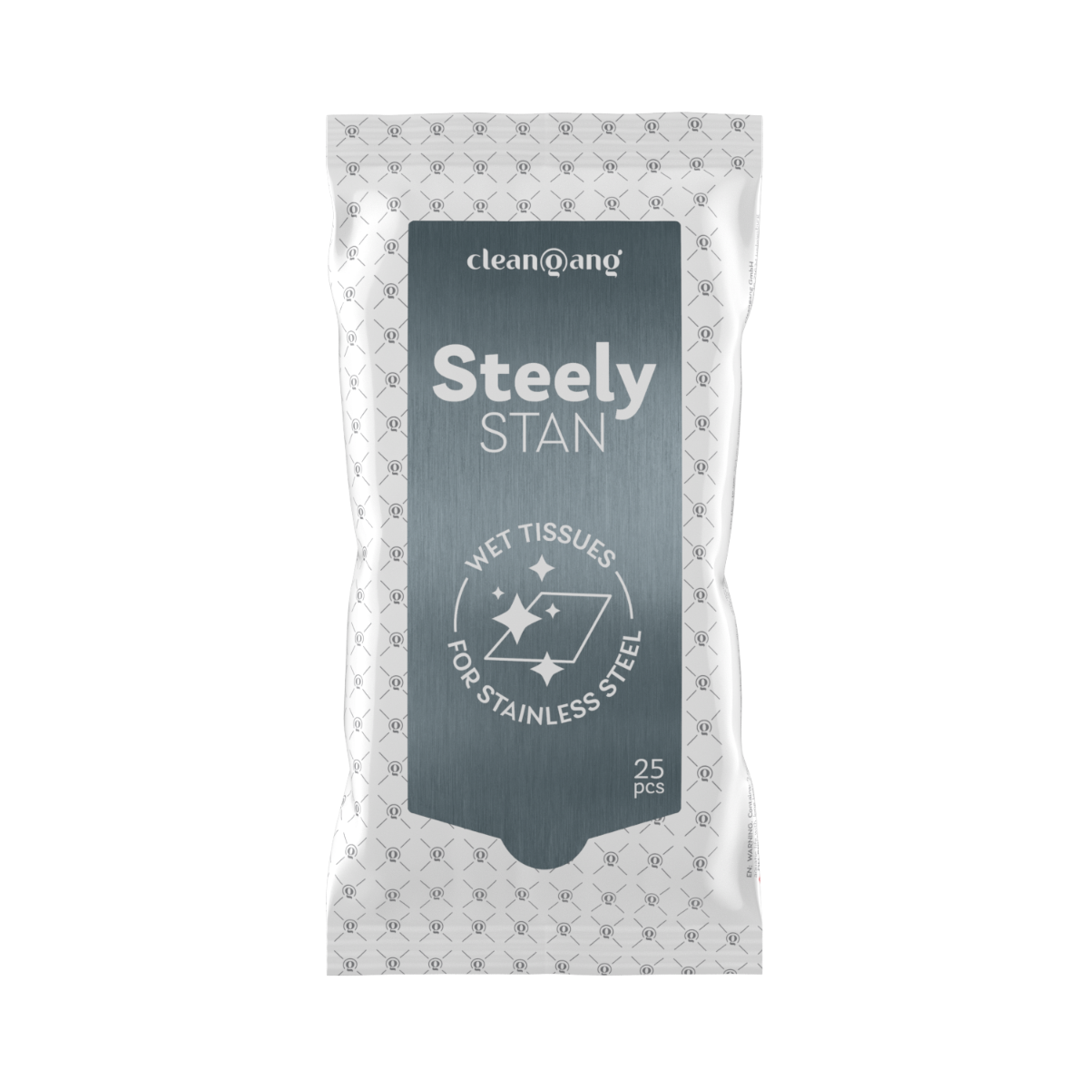 nawilżane chusteczki do stali nierdzewnej, 25 szt.