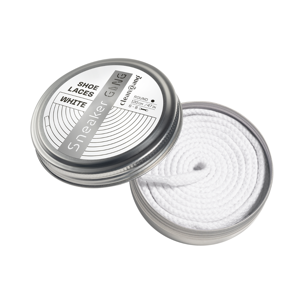 sznurowadła białe okrągłe