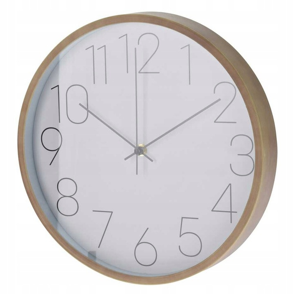 Zegar biała tarcza drewniana rama 30 cm