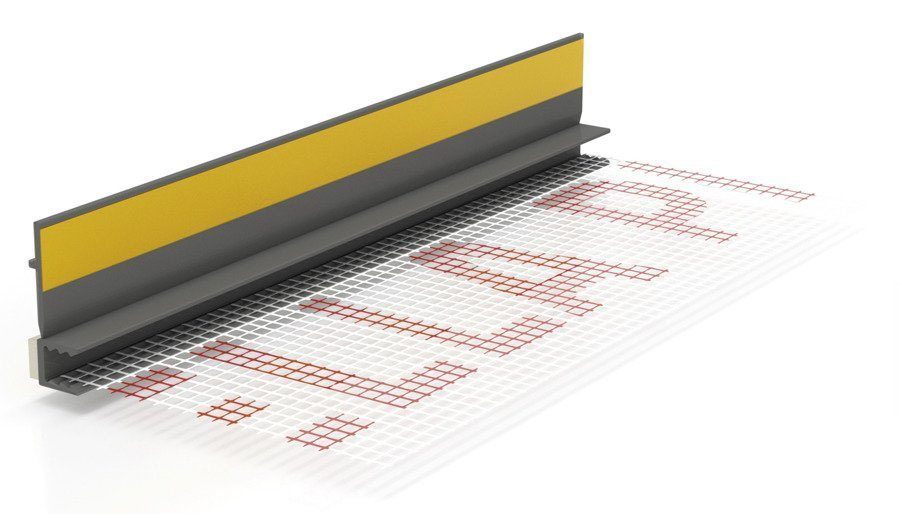 Listwa przyokienna z siatką APU 3m Antracyt