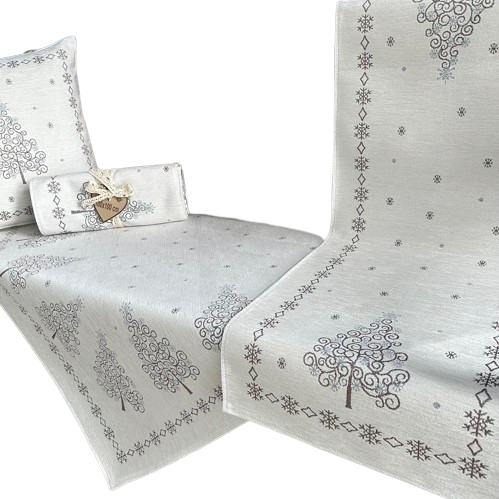 Obrus świąteczny Złota Choinka 100x100cm