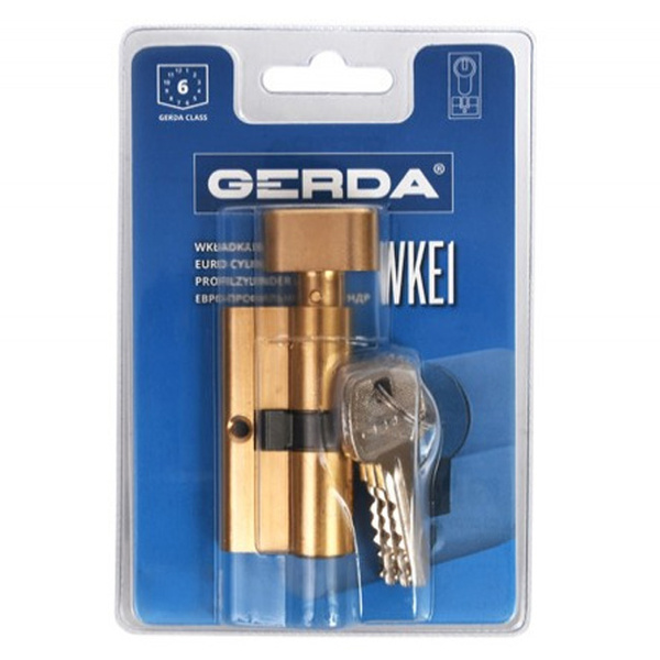 Wkładka drzwiowa z gałką mosiądz Gerda 30/45