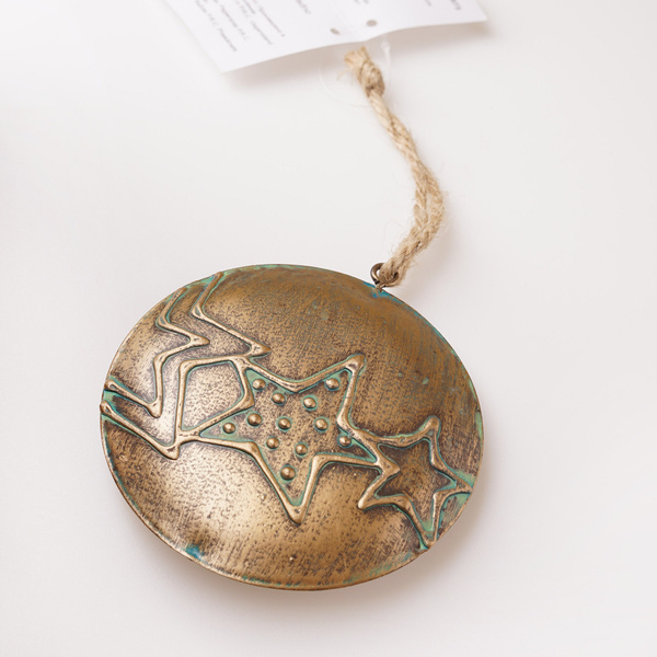 Zawieszka świąteczna metalowa ozdoba z gwiazdkami