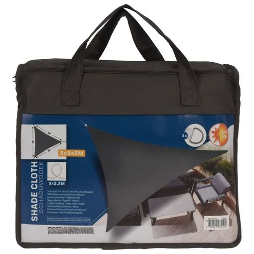 Żagiel cieniujący ciemny szary trójkątny 3x3x3m