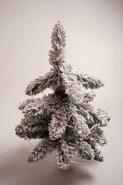 Choinka 45cm flokowana śnieżona LED