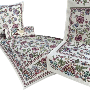 Bieżnik na stół Bordo Kwiaty 40x100cm Chenille