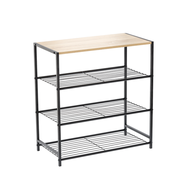 Regał metalowy czarny z 4 półkami 60x30x63,5cm