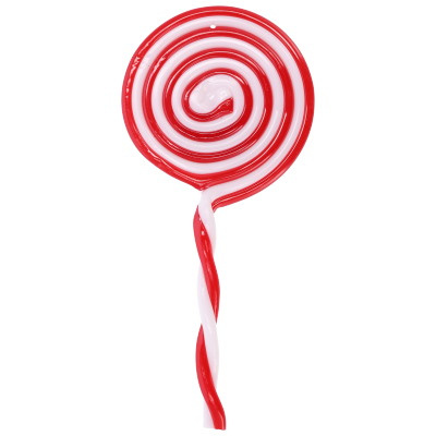 Zawieszka lizak czerwono-biały 16 cm