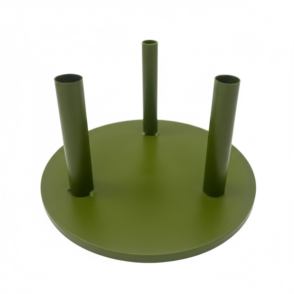 Stojak metalowy zielony na 3 kwiaty BIG