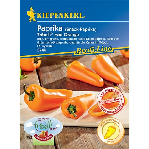1 szt, Paprika édes Tribelli Mini Orange F1 - Magok: Mod de ambalare: 1 db