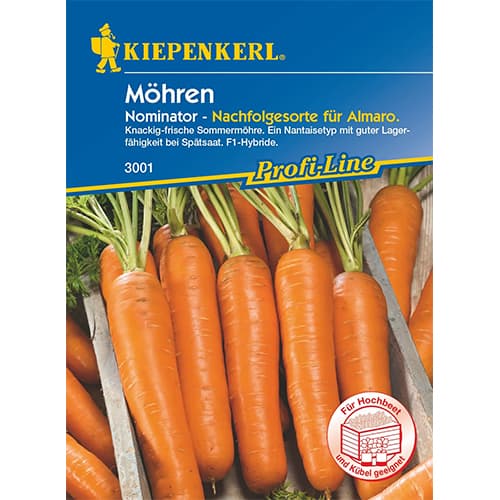 1 szt, Sárgarépa Nominator F1 - Magok: Mod de ambalare: 1 db