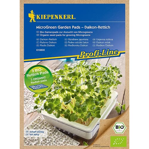 1 szt, BIO Microgreen Pads Daikon-Rettich (Nachfüllpads) - Samen: Ilość w opakowaniu: 1 Stück