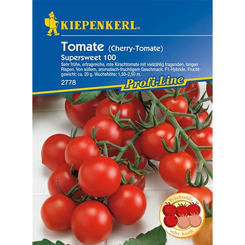 1 szt, Cherrytomate Supersweet 100 F1 - Samen: Ilość w opakowaniu: 1 Stück