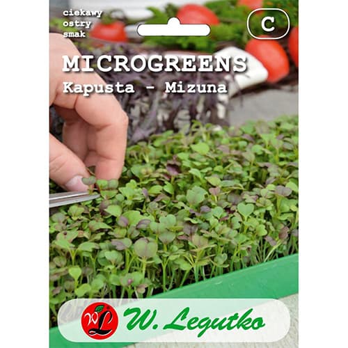 1 szt, Microgreen - Asiasalat Mizuna - Samen: Ilość w opakowaniu: 2 g