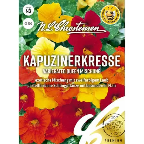 1 szt, Kapuzinerkresse Variegated Queen Mischung - Samen: Ilość w opakowaniu: 1 Stück