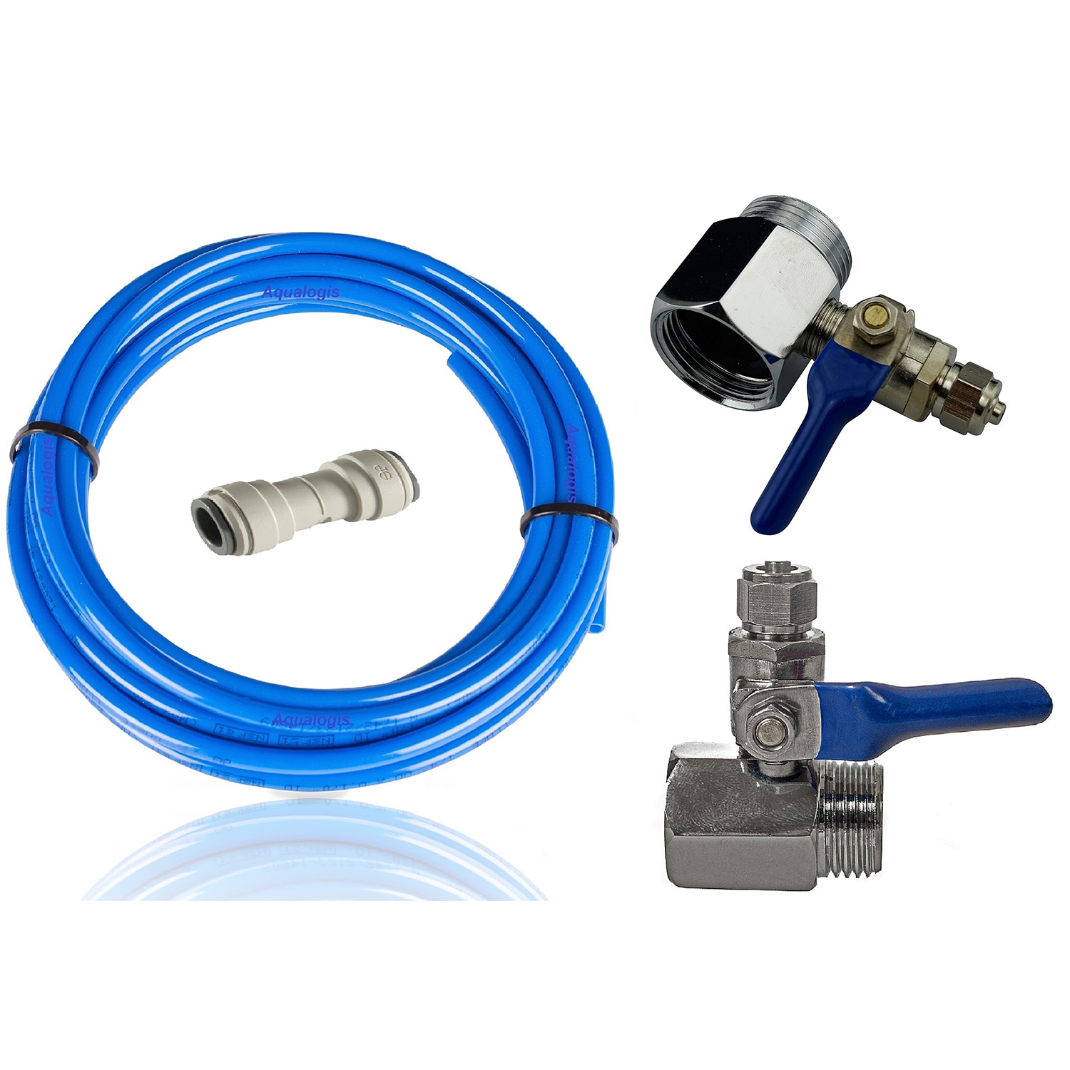 Zestaw Zawór 3/4, Niebieski Wężyk 10m, Złączka 1/4